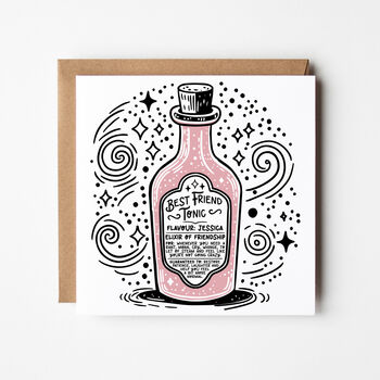 Best Friend Tonic Card – Funny Support/Thank You Card, 3 of 6