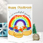 Personalised Rainbow Grandson Christmas Card, thumbnail 8 of 10