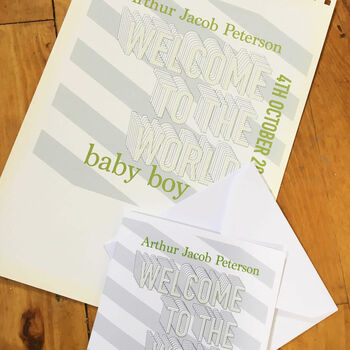 Personalised New Baby Boy Card, 3 of 4