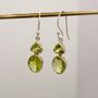 Peridot Sterling Silver August Birthstone Earrings, thumbnail 4 of 11