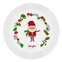 Personalised Christmas Toadstool Santa Plastic Plate, thumbnail 5 of 5