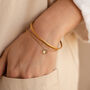 February Amethyst Gold And Silk Birthstone Bracelet, thumbnail 3 of 6