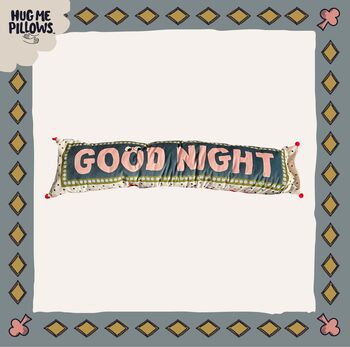 Good Morning/Good Night Big Soft Cuddly Bolster Pillow, 5 of 7