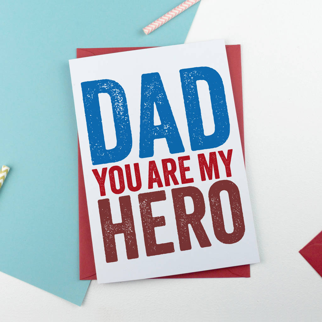 Hero Dad Card By A is for Alphabet | notonthehighstreet.com