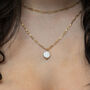 Fine Paperclip Necklace With Baroque Pearl, thumbnail 2 of 3