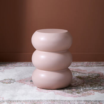 Essie Curvy Side Table In Desert Rose, 3 of 4