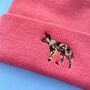 African Hunting Dog Embroidered Beanie Hat, thumbnail 1 of 2
