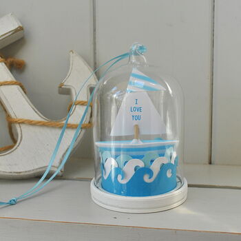 Personalised Sail Boat Decorative Dome, 4 of 9