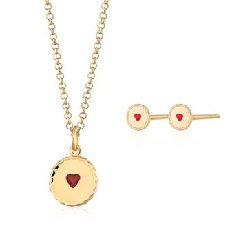 Gold Plated Jammie Dodger Jewellery Set, 2 of 8