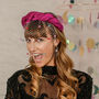 Pink Padded Silk Twist Headband 'Twizzler', thumbnail 7 of 12