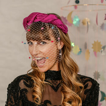 Pink Padded Silk Twist Headband 'Twizzler', 7 of 12