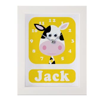 Personalised Childrens Cow Clock, 9 of 10