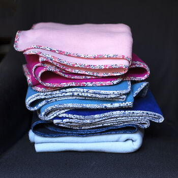 Liberty Rabbit Personalised New Baby Blanket Gift, 6 of 10