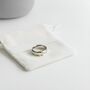Hammered Sterling Silver Spinner Ring With Golden Heart, thumbnail 4 of 5