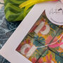 Birthday Biscuits Gift Box, Tropical Flowers, Nine Pieces, thumbnail 3 of 9