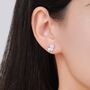 Sterling Silver West Highland Terrier / Westie Stud Earrings, thumbnail 7 of 12