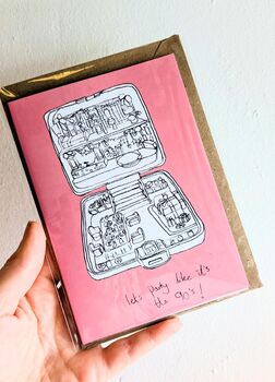 Let's Party Like Its The 90's Nostalgic Birthday Card, 4 of 5