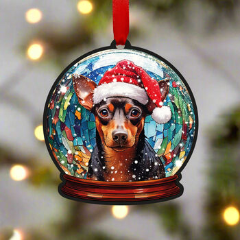 Miniature Pinscher Dog Tree Decoration, 2 of 2