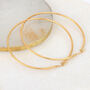 18ct Gold Plated Or Silver 70mm Hinged Hoop Earrings, thumbnail 2 of 7