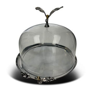 Olive Cake Stand With Glass Dome, 4 of 4
