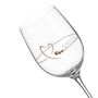 Personalised Golden Heart Wine Glass With Crystals, thumbnail 4 of 5