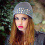 Knitted Beanie Luxe Embellishment Multiple Colours, thumbnail 3 of 4
