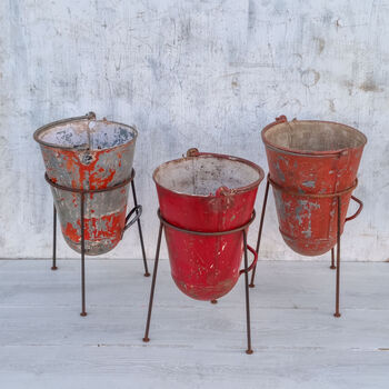 Upcycled Fire Bucket Planter, 7 of 9