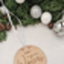 Personalised Baby Arriving Christmas Ornament Pregnancy, thumbnail 2 of 3