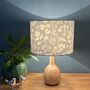 Bellever Mineral Blue Botanical Drum Lampshades, thumbnail 4 of 9