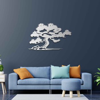 Abstract Wooden Conifer Tree Wall Art For Home Decor, 5 of 7