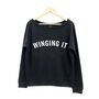 Ladies 'Winging It' Slounge Sweatshirt, thumbnail 2 of 7