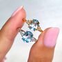 Sky Blue Topaz Ring In Sterling Silver And Gold Vermeil, thumbnail 5 of 12