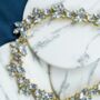 Large Cubic Zircon Crystal Wedding Bridal Choker, thumbnail 3 of 4