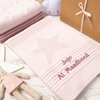 Baby Girl Pink Sparkle Cardigan And Blanket Gift Set, 3 of 9