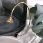 Sapphire 18k Gold Plated Square Bangle, thumbnail 4 of 5
