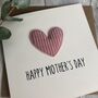 Happy Mother's Day Padded Corduroy Heart Card, thumbnail 2 of 3