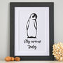 Personalised Curious Penguin Art, thumbnail 1 of 5