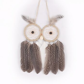 Playful Owl Autumn Tree Stem Boho LED Dream Catcher, 2 of 4