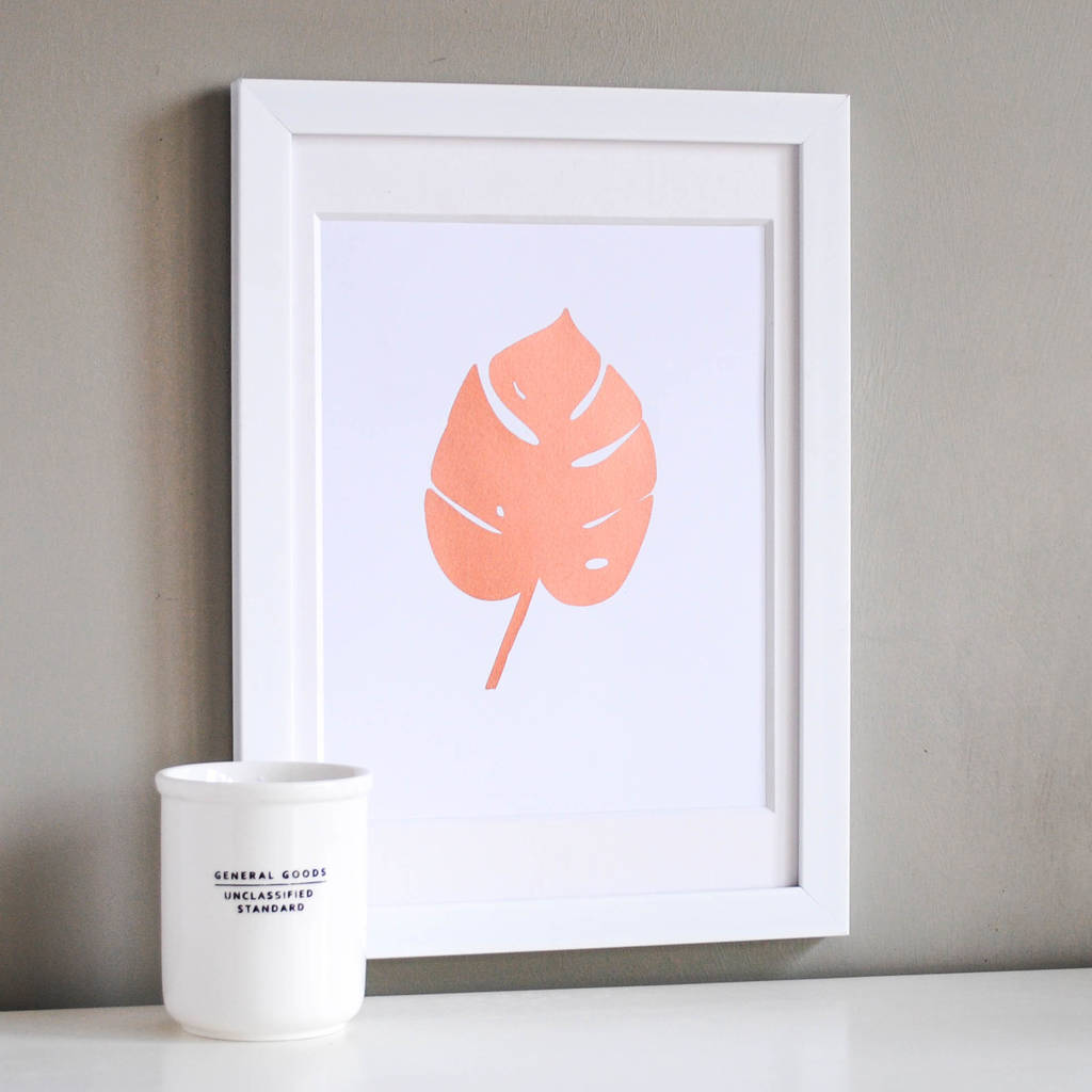Tropical Leaf Copper Print By Thebridge & Taylor