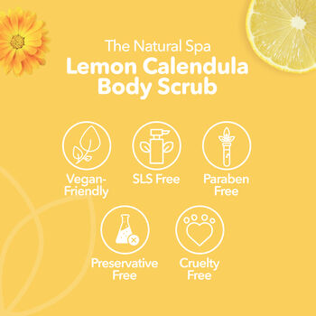 Lemon Calendula Body Scrub | Natural Sugar Scrub, 6 of 9