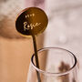 Engraved Personalised Mirror Gold Drink Stirrers, thumbnail 1 of 3