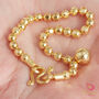 Gold Faceted Ball Musical Charm Bracelet 18 K Gold And Silver, thumbnail 5 of 12