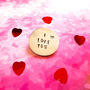 Hand Stamped I Love You Pocket Token Valentines Day Gift, thumbnail 2 of 4