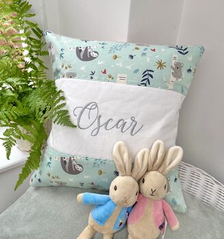 Koala And Sloth Name Cushion, 2 of 7