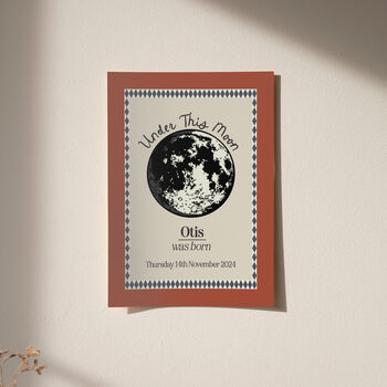 Personalised Moon Phase Date Print New Baby Gift, 11 of 11