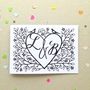 Personalised Wedding Love Heart Card, thumbnail 1 of 2