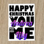 Personalised Names Christmas Card With Message Inside, thumbnail 2 of 8