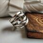 Vintage Chunky Multilayer Twisted Statement Ring, thumbnail 4 of 6