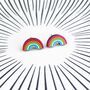 Rainbow Stud Earrings, thumbnail 1 of 4