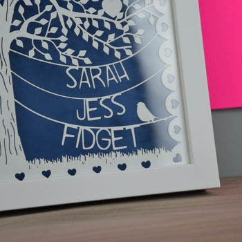 Personalised Family Tree Papercut, 5 of 6
